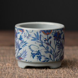 Quemador de Incienso de Cerámica Esmaltada Azul y Blanca, Mini Quemador de Incienso Antiguo con Diseño de Cloisonné para Madera de Agar y Sándalo, Decoración Colgante - Product Image 3