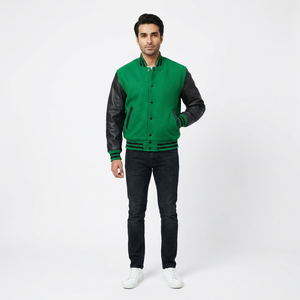 Veste de baseball d'hiver sur mesure, design personnalisé, manches longues, unisexe, vêtements de sport respirants, 100% coton, haute qualité pour hommes - Product Image 1