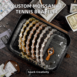 Pulsera de Tenis Personalizada S925 Chapada en Oro Amarillo/Oro Rosa/Plata con Moissanita VVS Iced Out Certificada GRA Estilo Hip Hop - Product Image 2