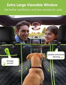 Fundas Impermeables 4 en 1 para Asientos Traseros de Coche para Perros, Hamaca Antiarañazos con Ventana de Malla, Fundas Protectoras para Asientos de Coche para Mascotas - Product Image 4