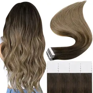 Wholesale price 20" Color #2T8 Remy human Hair Brazilian SKin weft Tape In Hair Extensions