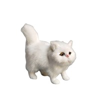 Usine haute qualité fait à la main modèle Animal simulé chat blanc jouet chat persan artisanat cadeaux créatifs ameublement