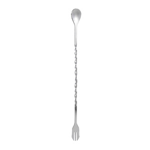 DF Nuevo Agitador de Cócteles de Acero Inoxidable Estilo Occidental, Cuchara Mezcladora de Metal con Mango Largo para Té con Leche, Jugos, Bebidas y Café - Product Image 4