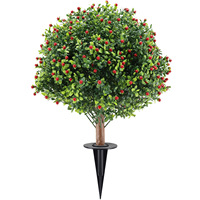 2026 Lebensechte Kunststoff-Jasmin-Pflanze, künstliches Grün, kleine Topfpflanze 30cm-100cm für den Außenbereich, Rasen, Hof, Bodeneinsatz-Baum