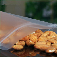 Sac à fermeture éclair en plastique mat déchirure encoche fermeture éclair givrée Doypack alimentaire café moulu thé collation pochettes de rangement
