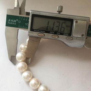 AA + 10.5-11.5mm forme perle d'eau douce brin haut lustre couleur blanche perles naturelles en vrac petit défaut bonne qualité en gros - Product Image 5