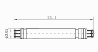 Adaptateur Bullet RF plaqué or 50 Ohms ELT SSMP, connecteur mâle vers mâle, carte à carte