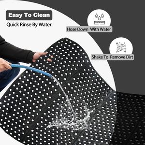 Tapis de sol en caoutchouc anti-fatigue avec trous de drainage 83*36*0.4 pouces, tapis amortissant antidérapant, protection de sol robuste - Product Image 4