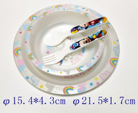 Assiette à dîner pour enfants, en plastique de bonne qualité vente d'usine, plats à bonbons et bol couteau et fourchette ensemble de cuillères