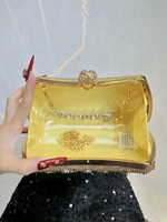 Tas Clutch Berlian Berkilau untuk Wanita, Tas Malam Kristal Mewah, Tas Tangan Pengantin, Dompet Berkilau, Tas Berhiaskan Batu Kristal Multiwarna