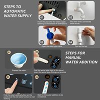 Insert de cheminée électrique à vapeur d'eau encastrable de 47,24 po, flamme multicolore réglable, remplissage manuel d'eau, contrôle à distance par écran