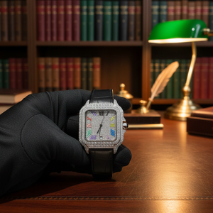 iced Out Antique Coin Designer Hip Hop Style Mechanical Automatic Moissanite Stainless Steel Sapphire Crystal Watch with Alarm - Product Image 2