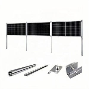 Sistema de montaje de valla solar vertical bifacial <span class=keywords><strong>para</strong></span> paneles fotovoltaicos Estante de tierra de fácil instalación <span class=keywords><strong>para</strong></span> uso en granja o jardín - Product Image 3