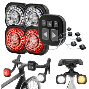 Stock luces traseras delanteras superbrillantes instalación magnética para juego portátil Freno de advertencia de seguridad bicicleta LED faro trasero Luz - Product Image 1