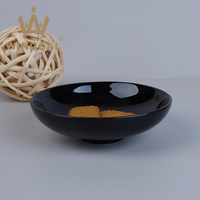Bol à pâtes en céramique noir, Mini assiette de collation de 14cm, bol plat latéral de 5.5 pouces, 1 pièce