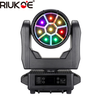 Projecteur LED mobile haute performance IP65 8x60W RGBL avec anneau lumineux coloré intégré, contrôle DMX512, durée de vie de 50 000 heures pour