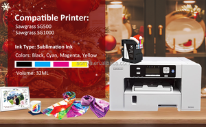 Cartouche d'encre à sublimation SG500 avec puce compatible <span class=keywords><strong>imprimante</strong></span> <span class=keywords><strong>Sawgrass</strong></span> SG5OO SG1000 32 ML - Product Image 2