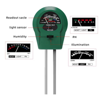 Humidimètre de sol 3 en 1, outil de mesure du pH, détecteur d'humidité du sol, hygromètre, sonde, test d'arrosage, jardinage