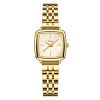 2025 Virtue étanche Montres Pour Femmes mode acier inoxydable bande cadran carré montre élégante pour les femmes