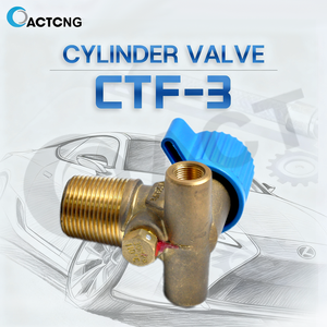 Vanne de cylindre GNC CTF-3 20MPa en laiton avec capuchon bleu, vanne de réservoir NGV <span class=keywords><strong>pour</strong></span> kit de conversion GNC automobile - Product Image 1