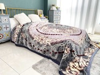 Couverture Raschel en fourrure de vison de luxe pour l'hiver, super douce, double épaisseur, chaude, design luxueux, 4 kg