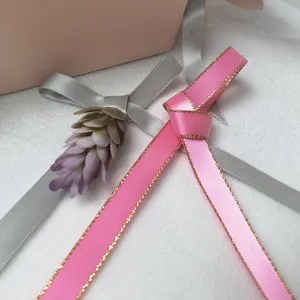 High Quality Customable Gifted Gross Grain Ribbons With Printing For Box Packaging Party Decoration