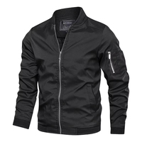 Veste bomber pour homme ZXPFSL avec logo personnalisé, veste décontractée à fermeture éclair, col montant, vêtement d'extérieur léger, OEM ODM