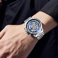 Montre de mode pour homme Louie Juelen, bracelet en acier inoxydable, multifonctionnelle, non mécanique