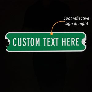 Letrero de aluminio personalizado con nombre de calle-Señal de tráfico reflectante de 18 "x 4" con su texto y logotipo - Product Image 2