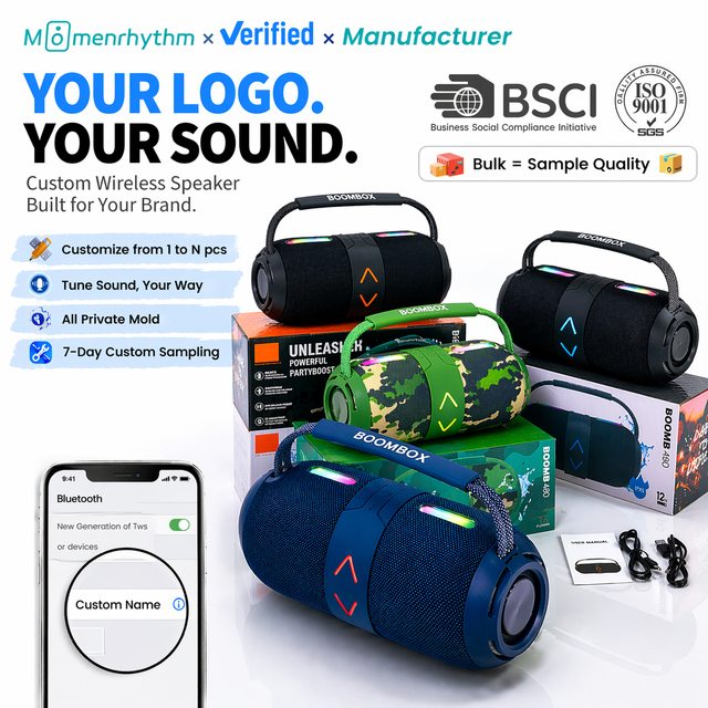 Custom Wireless Speakers Built for Your Brand Bluetooth Portable Stereo Deep Bass Shockproof Rechargeable Factory Direct