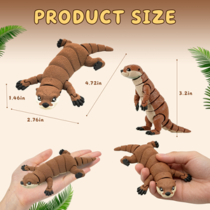 Jouet d'outarde articulé imprimé en 3D, figurine d'outarde flexible et mobile, modèle animal en PLA, décoration d'intérieur, cadeau pour enfants, anti-stress - Product Image 3