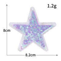 Nouveaux patchs brodés à sequins en forme d'étoile à cinq branches pour vêtements, chaussures et chapeaux, utilisés pour la décoration et la réparation des trous