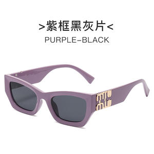 Nuevas <span class=keywords><strong>Gafas</strong></span> de <span class=keywords><strong>Sol</strong></span> de Aro Completo con Diseño de Ojo de Gato y Letra M para Mujer, Estilo Urbano Europeo y Americano de Alta Gama, Protección UV400, Venta al Por Mayor - Product Image 4