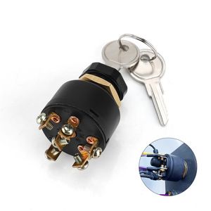สวิตช์กุญแจรถจักรยานยนต์ 12V 24V พร้อมกุญแจสำหรับเปลี่ยนซ่อมตัวเรือนพลาสติก - Product Image 1
