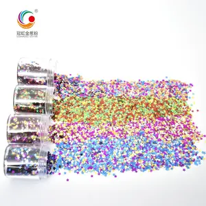 GX107 Factory Supply Colorful High Quality Wholesale Bulk Glitter Powder Crafts Glitter Colourful Stars Mix
