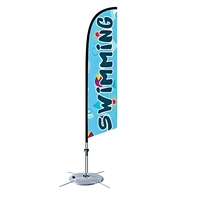 Drapeau de plumes de lavage de voiture simple face 60*240cm Affichage d'équipement publicitaire de marketing commercial bannière étanche