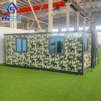 Prêt à Expédier 2 Chambres Préfabriqué Mini Conteneur Maison Mobile pour l'Hiver Expédition Préfabriqué Petite Maison Portable