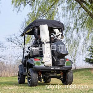 Carrito de golf Maytop de 4 ruedas, eléctrico, con doble motor, batería de litio recargable, duradero para uso en exteriores. - Product Image 2