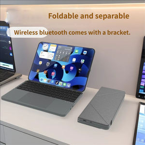 Mini clavier sans fil pliable avec pavé tactile, clavier sans fil pliable rechargeable, clavier pliable avec étui - Product Image 3