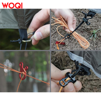 WOQI Grande tente de camping portable ultralégère Bâche Hamac Imperméable Pare-soleil Canopée Aluminium Acier Poteaux Nylon Extérieur