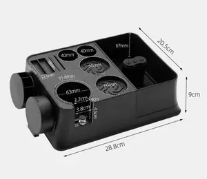 Hochwertige Multi-Funktions-Kaffeetappenbox und Manipulationsstation Kunststoff-Kaffeefilter-Tamperaufbewahrungsregal für Tragbarer Filter