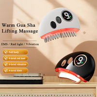 Appareil de beauté à double tête de massage, bâtonnet pour points d'acupuncture oculaires, vibration, lifting du visage, compresse chaude, grattage, chaleur électrique, Gua Sha en pierre Bian