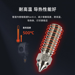Boquilla de Latón Creality K1 K1 Max de 0.4 mm, Resistente a Altas Temperaturas, Accesorio para Impresora 3D - Product Image 1