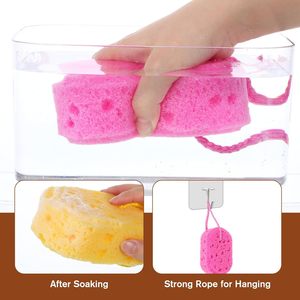 ฟองน้ำอาบน้ำรูปทรงรังผึ้งหลากสี สำหรับดูแลผิวกายและทำความสะอาดอย่างอ่อนโยน เหมาะสำหรับทำความสะอาดห้องครัวและของใช้ในบ้าน - Product Image 4