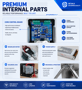 ประตูหมุนกึ่งอัตโนมัติรุ่นใหม่ พร้อมระบบควบคุมการเข้าออกด้วย RFID, QR Code และไบโอเมตริกซ์ สำหรับสถานีออกกำลังกาย - Product Image 3