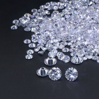 Pierres synthétiques CZ de taille petite (0,9 mm-3 mm), taille brillant rond, prix abordable, pierres précieuses en vrac, zircone cubique blanche pour bijoux
