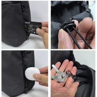 Logo personnalisé noir sac à bandoulière sac de poitrine sac de sport magnétique avec attache magnétique pour hommes et femmes