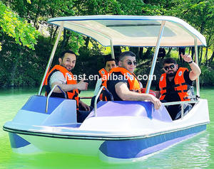 Bateau à pédales pour 4 personnes, <span class=keywords><strong>vélo</strong></span> aquatique, moteur électrique, bateau à pédales en fibre <span class=keywords><strong>de</strong></span> verre pour 2, canoë, kayak, bateau <span class=keywords><strong>de</strong></span> pêche avec batterie et pédales - Product Image 5