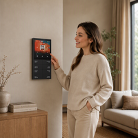Panneau de commande vocal intelligent à écran tactile IPS de 4 pouces, Android 480x480, à poteau unique, contrôle vocal intelligent, Zigbee KNX, application Smart Life Tuya, télécommande
