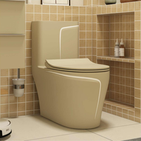 WC monobloc coloré à poser au sol, cuvette de toilette en céramique jaune, ensemble WC, urinoir et lavabo